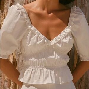 Reformation Vineyard Top in White medium